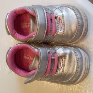 4/$15- Silver Stride Rite Baby Shoes, Size 4